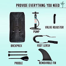 Load image into Gallery viewer, EGGORY Inflatable Stand Up Paddle Board,10'6"x 32"x 6" | SUP Surfboard with Premium SUP Accessories & Backpack, Adj Paddle, Pump, Leash, Valve Adjuster | Youth & Adult Surfing Boat
