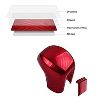 Load image into Gallery viewer, Thenice for 10th Gen Civic Gear Shifting Knob Cover ABS Red Carbon Fiber CVT Automatic Transmission Lever Trim for Honda Civic Sedan Hatchback Coupe 2021 2020 2019 2018 2017 2016