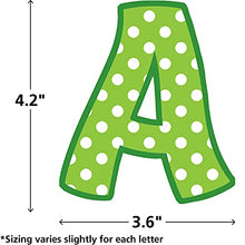 Load image into Gallery viewer, Teacher Created Resources Lime Polka Dots Funtastic Font 4-Inch Letters Combo Pack (5345)
