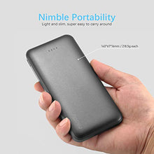 Load image into Gallery viewer, 2-Pack Miady 10000mAh Dual USB Portable Charger, Fast Charging Power Bank with USB C Input, Backup Charger for iPhone X, Galaxy S9, Pixel 3 and etc …