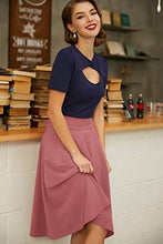 Load image into Gallery viewer, Salmon Pink Skirts for Women Ladies High Waist Pleated Skirt with Belt Size M