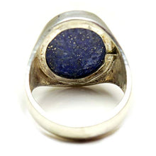 Load image into Gallery viewer, Jewelryonclick Natural 7 Carat Lapis Lazuli Bold Sterling Silver Rings for Men Chakra Healing Blue Gemstone Statement Handmade Jewelry Size 8