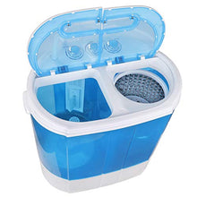 Load image into Gallery viewer, SUPER DEAL Portable Compact Washing Machine, Mini Twin Tub Washing Machine w/Washer&Spinner, Gravity Drain Pump and Drain Hose