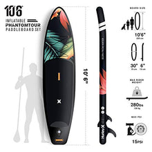 Load image into Gallery viewer, Hurley PhantomTour 10' 6" Stand Up Paddle Board with Hikeable Backpack, Air Pump, Adjustable Floating Paddle, Coiled Leash, Fin & Repair Kit (Paradise)