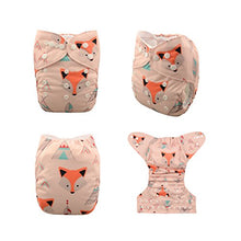 Load image into Gallery viewer, babygoal Reusable Cloth Diapers for Girls, Adjustable Washable Nappy 6pcs+ 6pcs Microfiber Inserts+One Wet Bag 6YDG08