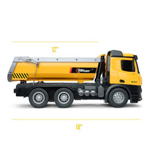 Load image into Gallery viewer, Top Race Remote Control Construction Dump Truck, RC Dump Truck Toy, Construction Toys Vehicle, RC Truck Toys, Heavy Duty Metal and Plastic Construction Truck 1:14 Scale, 7 LBS Load Capacity TR-212