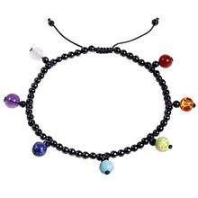 Load image into Gallery viewer, Jewever 7 Chakra Anklet Bracelet for Women Healing Bracelet with Real Stones Beach Foot Yoga Meditation Balance Healing Jewelry Anxiety Relief Adjustable
