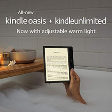 Load image into Gallery viewer, Kindle Oasis - Now with adjustable warm light - Wi-Fi + Free Cellular Connectivity, 32 GB, Graphite + Kindle Unlimited (with auto-renewal)