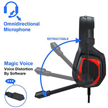 Load image into Gallery viewer, Gaming Headset Over Ear Stereo Headphone with Mic, Soft Memory Earmuffs, Noise Canceling, 3.5mm Audio-Jack for PS4 Xbox One Controller/Mac/PC/Computer/Phones/Tablets (Black Red)