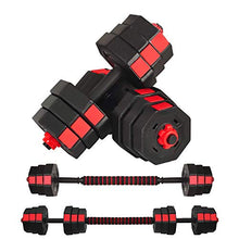 Load image into Gallery viewer, SOSUSHOE Weights Dumbbells Set Adjustable to 44Lbs, Free Weight Set for Men and Women Home Weight Set Fitness Barbell Set with Connecting Rod Gym Workout Exercise Training