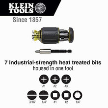 Load image into Gallery viewer, Klein Tools 32308 Multi-bit Stubby Screwdriver, Impact Rated 8-in-1 Adjustable Magnetic Tool with Phillips, Slotted, Square and Nut Driver