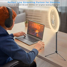 Load image into Gallery viewer, SEENDA 12'' Selfie Ring with 30'' Tripod Stand and Phone Holder, 3000K-5600K Large Circle Light with Bluetooth Remote for Photography/YouTube Video/Self-Portrait Shooting/Live-Stream
