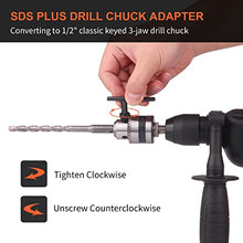 Load image into Gallery viewer, Cordless Rotary Hammer Drill, 21V Brushless 1 Inch SDS Plus Hammer Drill Kit With 2 Batteries, Charger, 1/2" Drill Chuck, 3 Drill Bits, Grease and Case–Suitable for Concrete, Wood, Stone, and Metal