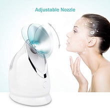 Load image into Gallery viewer, EZBASICS Facial Steamer Nano Ionic Face Steamer for Home Facial Warm Mist Humidifier Atomizer, Humidifier Moisturizing Face Spa Steamer (Blue)