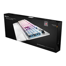 Load image into Gallery viewer, ROCCAT Vulcan 122 Mechanical PC Tactile Gaming Keyboard, Titan Switch, AIMO RGB Backlit Lighting Per Key, Detachable Palm/Wrist Rest, Anodized Aluminum Top Plate, Full Size, White/Silver