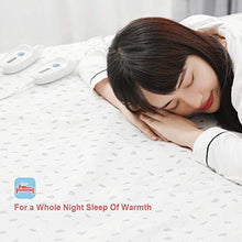 Load image into Gallery viewer, Heated Mattress Pad Queen Dual Control with Ventilated Technology, 100% Polyester Heated Mattress Cover with 4 Heating Levels & 10 Hours Auto Off, Fast Heating & Machine Washable