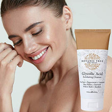 Load image into Gallery viewer, Botanic Tree Glycolic Acid Face Wash-Facial Exfoliating Cleanser w/ 10% Glycolic Acid-Acne Facial Wash For a Deep Clean-Anti Aging AHA Peel for Acne, Wrinkle Reduction-Natural Skin Facewash Scrub for Cystic Acne-6 Oz
