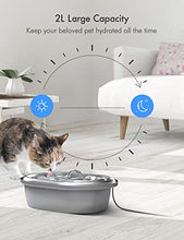 Load image into Gallery viewer, PETLIBRO Cat Water Fountain Stainless Steel, Hygienic Material, Super Quiet Easy Clean, Adjustable Water Flow, Healthy Pet Water Fountain, Dishwasher Safe 67oz/2L Dog Water Dispenser for Cats & Dogs