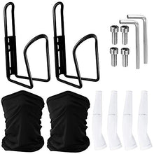 Load image into Gallery viewer, ONESING 14 Pcs Bike Water Bottle Holder Bicycle Bottle Holder Bicycle Accessories Kit with Sun UV Protection Face Covering Neck Gaiter Aluminum Bike Bottle Holder Cooling Arm Sleeves for Cycling