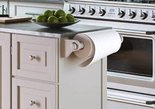 Load image into Gallery viewer, Homestyles Kitchen Cart with Stainless Steel Metal Top Rolling Mobile Kitchen Island with Storage and Towel Rack 54 Inch Width Off White