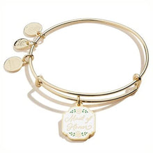 Load image into Gallery viewer, Alex and Ani Bridal Expandable Bangle for Women, Maid of Honor Charm, Shiny Gold Finish, 2 to 3.5 in