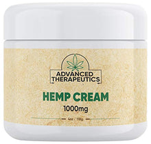 Load image into Gallery viewer, Advanced Therapeutics Hemp Cream 1000Mg 4 Ounce Muscle and Joint Rub with Hemp and Arnica for Stiff Muscles, Knees, Neck and Lower Back. Lower Discomfort 24 Hour Duration