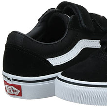 Load image into Gallery viewer, Vans Women's WM Ward Sneaker, Black Suede Canvas Black White Iju, 6
