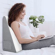 Load image into Gallery viewer, Forias Wedge Pillows 12" Bed Wedge Pillow for Sleeping Acid Reflux After Surgery Triangle Pillow Wedge for Sleeping Gerd Snoring, Air Layer Wedge Cover|Memory Foam Top
