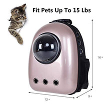 Load image into Gallery viewer, Giantex Astronaut Pet Cat Dog Puppy Carrier Travel Bag Space Capsule Backpack Breathable (Golden)
