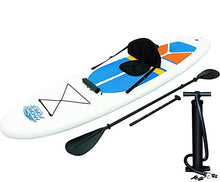 Load image into Gallery viewer, Hydro-Force White Cap Inflatable Stand Up Paddle Board, 10' x 32" x 4" | Inflatable SUP for Adults & Kids | Converts into Kayak | Complete Kit Includes Kayak Seat, Oar, Pump, Travel Bag, Ankle Leash