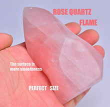 Load image into Gallery viewer, AMOYSTONE Rose Quartz Crystal Stones Energy Flame Tower Chakra Healing Stone Home Decoration 0.6-1.0LB