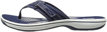 Load image into Gallery viewer, Clarks Women's Breeze Sea Flip Flop, New Navy Synthetic, 8 B(M) US