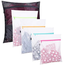 Load image into Gallery viewer, Set of 5 Mesh Laundry Bags-1 Extra Large, 2 Large & 2 Medium Bags Laundry,Blouse, Hosiery, Stocking, Underwear, Bra Lingerie, Travel Laundry Bag
