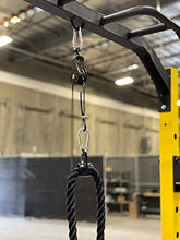 Load image into Gallery viewer, HulkFit Cable Pulley System with Tricep Rope, Loading Pin, 3 Carabiners and Two Hanging Straps