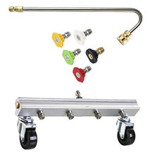 Load image into Gallery viewer, RIDGE WASHER Gutter Cleaner Attachment for Pressure Washer, Extension Wand Angled for Gutter Cleaning with 5 Spray Nozzle Tips, Surface Cleaner Attachment for Pressure Washer