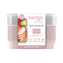 Load image into Gallery viewer, Bentgo Prep 2-Compartment Meal-Prep Containers with Custom-Fit Lids - Microwaveable, Durable, Reusable, BPA-Free, Freezer and Dishwasher Safe Food Storage Containers - 10 Trays & 10 Lids (Blush Pink)