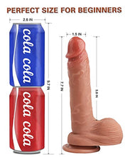 Load image into Gallery viewer, Realistic Dildo for Beginners Lifelike Huge Silicone Dildo, with Strong Suction Cup for Hands-Free Play, Realistic Penis for G-Spot Stimulation Dildos Anal Sex Toys for Women and Couple 7.7 "
