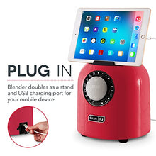 Load image into Gallery viewer, Dash Chef Series Deluxe 64 oz Blender with Stainless Steel Blades, Digital Display + USB Charging for Coffee Drinks, Fondue, Frozen Cocktails, Nut Butter, Soup, Smoothies & More, 1400-Watt – Red