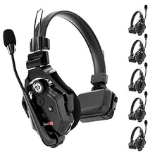 Load image into Gallery viewer, Hollyland Solidcom C1 Wireless Headset Intercom System 6-Person Team Communication 1000ft Full Duplex Group Talk Single Ear Headset with 1 Master & 5 Remote Headphone Microphone