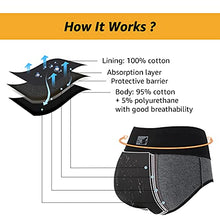 Load image into Gallery viewer, INNERSY Womens Menstrual Period Panties High Waist Cotton Postpartum Underwear 3 Pack(3X-Large, Lake Blue /Light Green /Heather Grey)