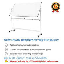 Load image into Gallery viewer, Large Mobile Rolling Magnetic Whiteboard - 48 x 32 Inches Height Adjust Double Sides Portable White Board on Wheels, Dry Erase Board Easel with Stand for Office, Home & Classroom