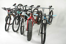 Load image into Gallery viewer, Stationary Outdoor Indoor Bike Rack for Parking Or Home Storage, Holds Up to 10 Bicycles, Simple Rail Design for Easy Setup and Assembly