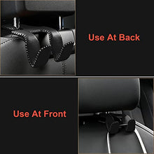 Load image into Gallery viewer, 【2021 Upgraded】Car Purse Hook, 2 in 1 Car Seat Headrest Hooks Durable Hanger Storage Holder Leather Organizer for Hanging Grocery Bags, 1 Pack, Beige