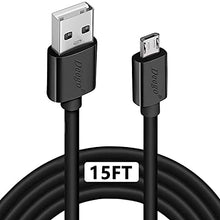Load image into Gallery viewer, Micro USB Cable,15Ft Extra Long PS4 Controller Charger Cable, DEEGO Durable Android Charging Cord for Samsung Galaxy S7 Edge S6,Note 5,Note 4,Moto G5,Android Phone,Kindle Fire,Black
