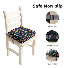 Load image into Gallery viewer, BCOFUI Baby Kid Adjustable Dismountable Booster Cushion with Harness Buckles High Density Sponge Toddler Chair Pads