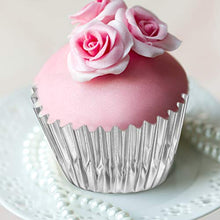 Load image into Gallery viewer, Sumind 400 Pieces Mini Cupcake Cup Liners, Foil Baking Cups, Foil Cupcake Liners for Baking Muffin and Cupcakes (Silver)
