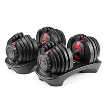 Load image into Gallery viewer, Bowflex SelectTech 552 - Two Adjustable Dumbbells Black, Red, Grey. Version 2, Medium