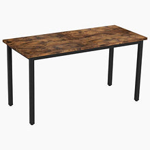 Load image into Gallery viewer, IRONCK Computer Desk, 55" Office Desk with 0.7" Thicker Tabletop, 1.6" Sturdy Metal Frame, Simple Study Writing Table, Industrial Style Gaming Desk Table for Home Office Vintage Brown