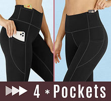 Load image into Gallery viewer, IUGA Yoga Pants for Women with Pockets Leggings for Women High Waisted Workout Leggings for Women Black