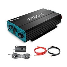 Load image into Gallery viewer, Renogy 2000W Pure Sine Wave Inverter 12V DC to 120V AC Converter for Home, RV, Truck, Off-Grid Solar Power Inverter 12V to 110V with Built-in 5V/2.1A USB Port, AC Hardwire Port, Remote Controller